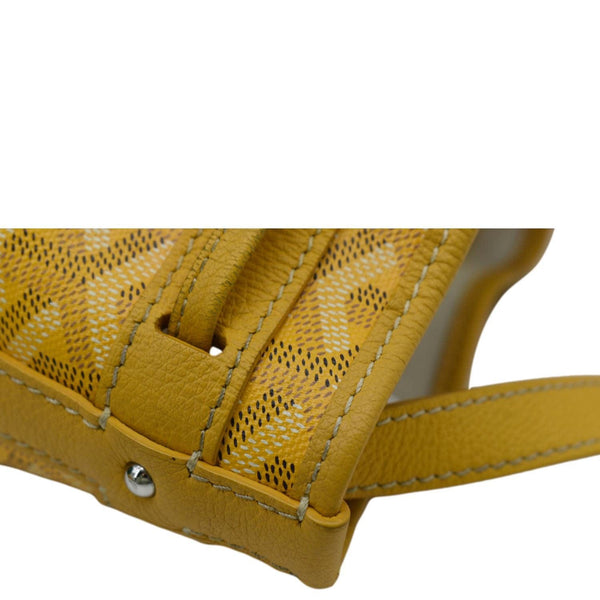 GOYARD Petit Flot PM Canvas Bucket Bag Yellow