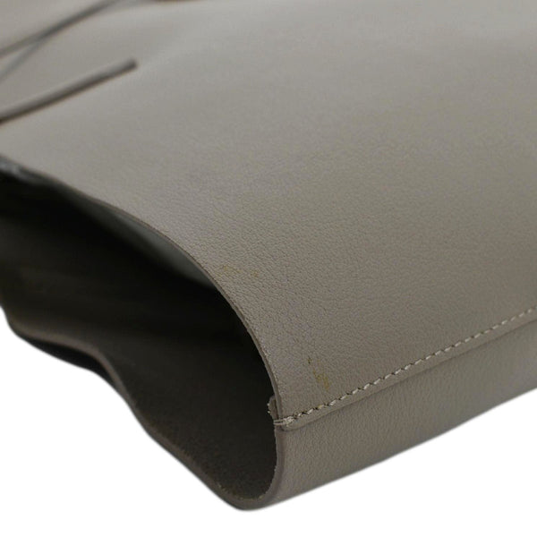 YVES SAINT LAURENT East/West Leather Shopping Tote Bag Beige