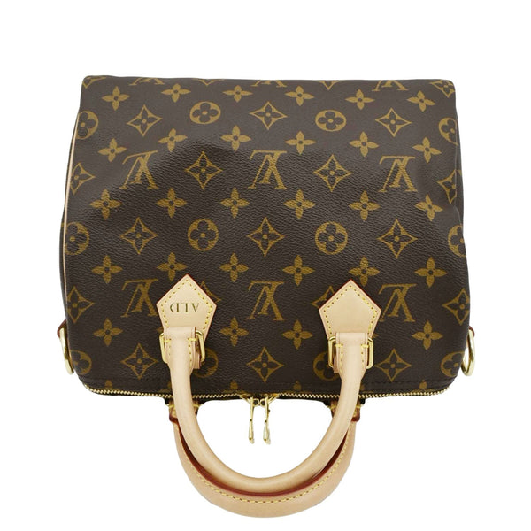 LOUIS VUITTON Speedy 25 Bandouliere Monogram Canvas Shoulder Bag Brown