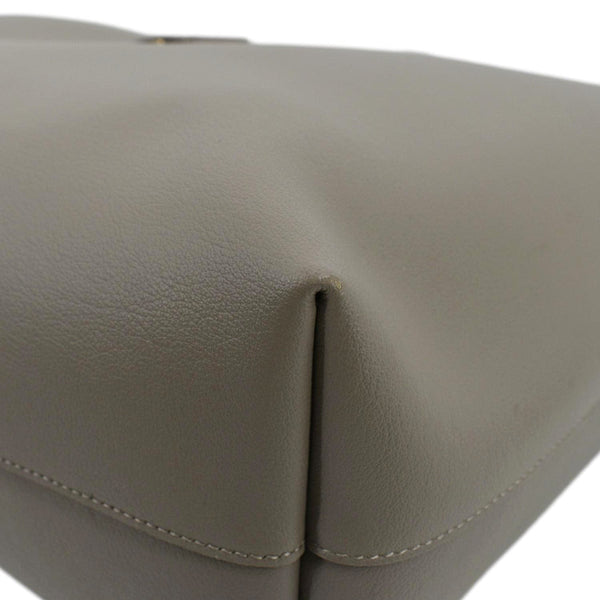 YVES SAINT LAURENT East/West Leather Shopping Tote Bag Beige