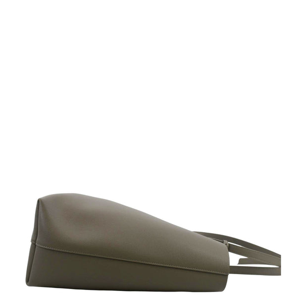 YVES SAINT LAURENT East/West Leather Shopping Tote Bag Beige