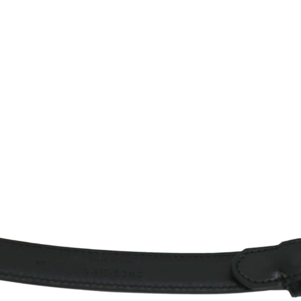 CELINE  Triomphe Leather Belt Black Size 80