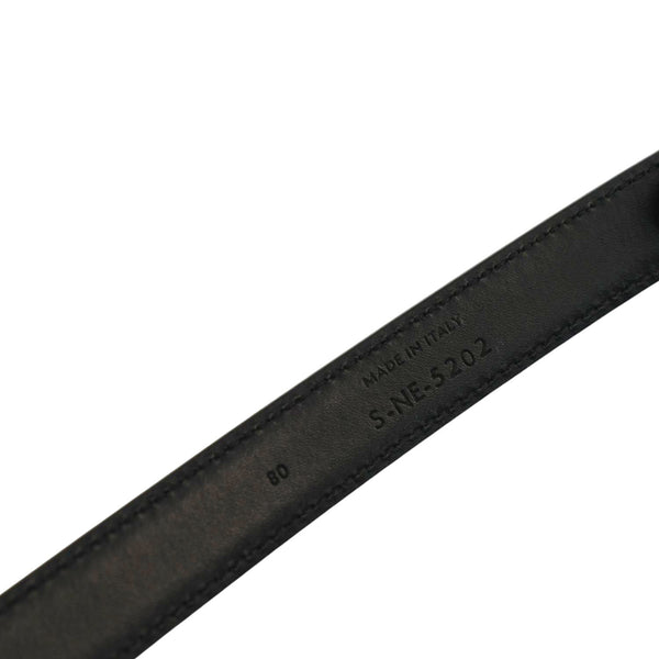 CELINE  Triomphe Leather Belt Black Size 80