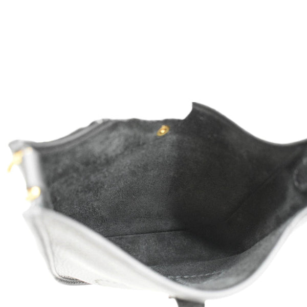 HERMES Evelyne TPM Clemence Leather Crossbody Bag Black