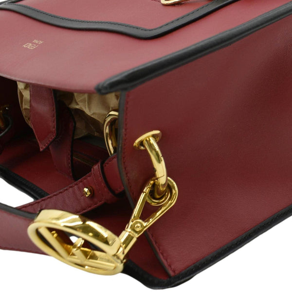 FENDI Runaway Small Leather Tote Bag Red