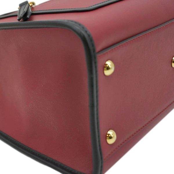 FENDI Runaway Small Leather Tote Bag Red