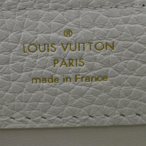 LOUIS VUITTON Capucine Mini Shoulder Bag Leather White with logo