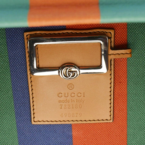 GUCCI Savoy GG Supreme Canvas Beauty Case Crossbody Bag Beige 722180