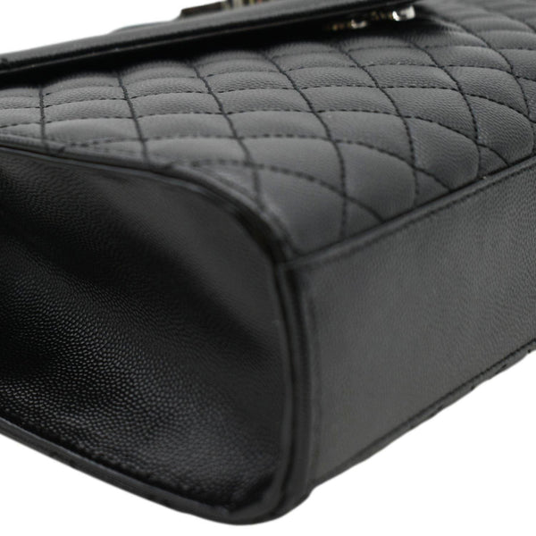 YVES SAINT LAURENT Large Envelope Mix Matelasse Leather Chain Shoulder Bag Black