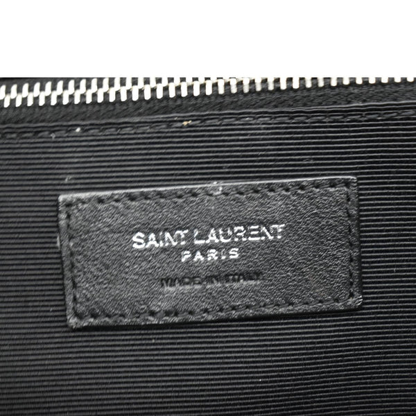 YVES SAINT LAURENT Large Envelope Mix Matelasse Leather Chain Shoulder Bag Black