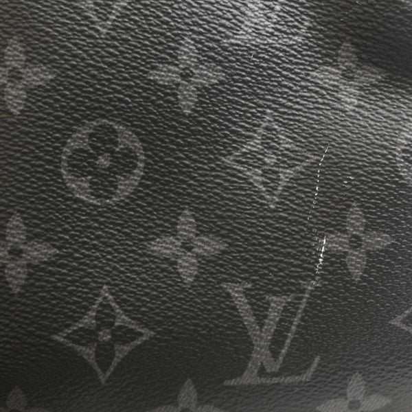 LOUIS VUITTON Keepall 55 Bandouliere Monogram Eclipse Travel Bag Black