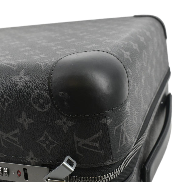 LOUIS VUITTON Horizon 55 Monogram Eclipse Canvas Rolling Suitcase Black