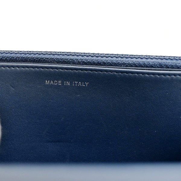 CHANEL Coco Boy Quilted Calfskin Leather Wallet On Chain Crossbody Bag Navy Blue