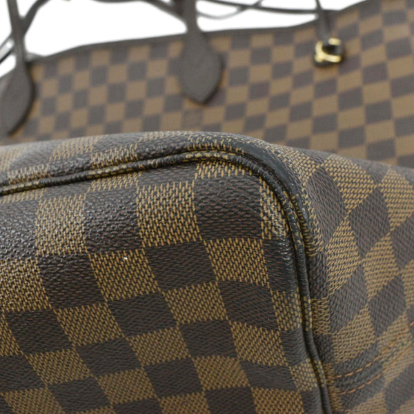 LOUIS VUITTON Neverfull GM Damier Ebene Tote Shoulder Bag Brown