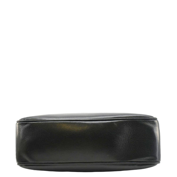 CHANEL Vintage CC Lambskin Leather Chain Shopping Tote Bag Black