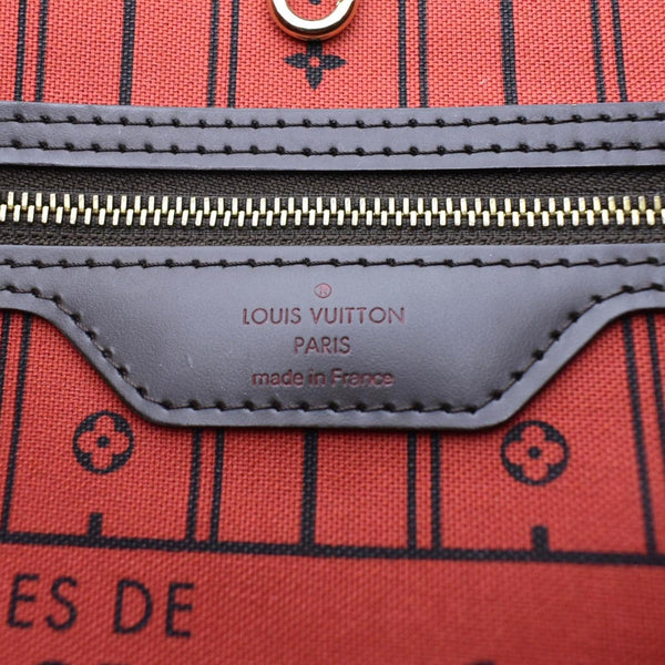 LOUIS VUITTON Neverfull GM Damier Ebene Tote Shoulder Bag Brown