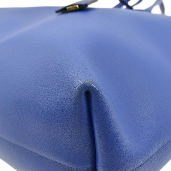 YVES SAINT LAURENT Shopping Leather Tote Bag Blue