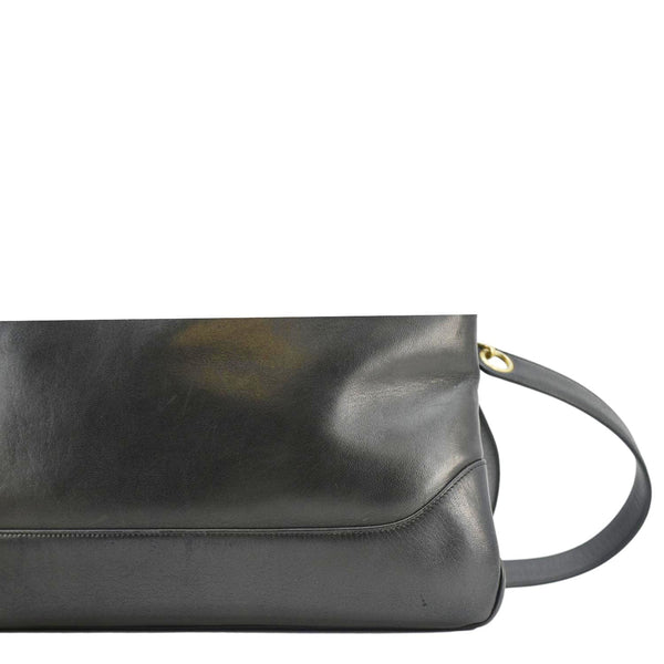 CHANEL Vintage CC Lambskin Leather Chain Shopping Tote Bag Black