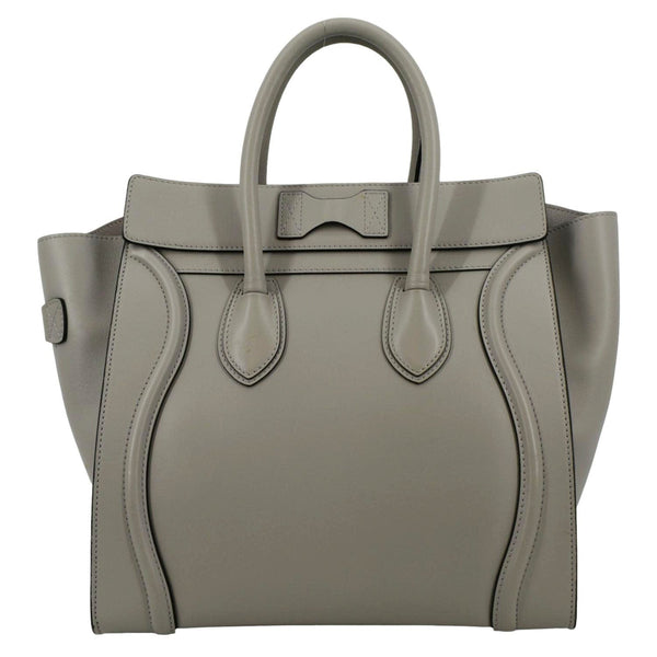 CELINE Luggage Smooth Leather Tote Bag Gray