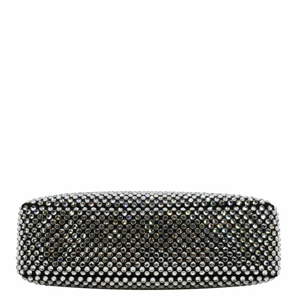 PRADA Mini Re-Edition 2000 Crystal Embellished Satin Tote Bag Black