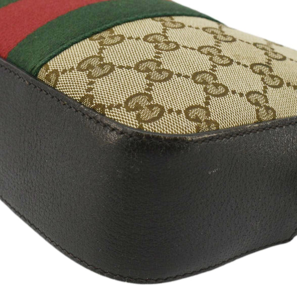 GUCCI Bee Web GG Canvas Camera Crossbody Bag Beige 412008