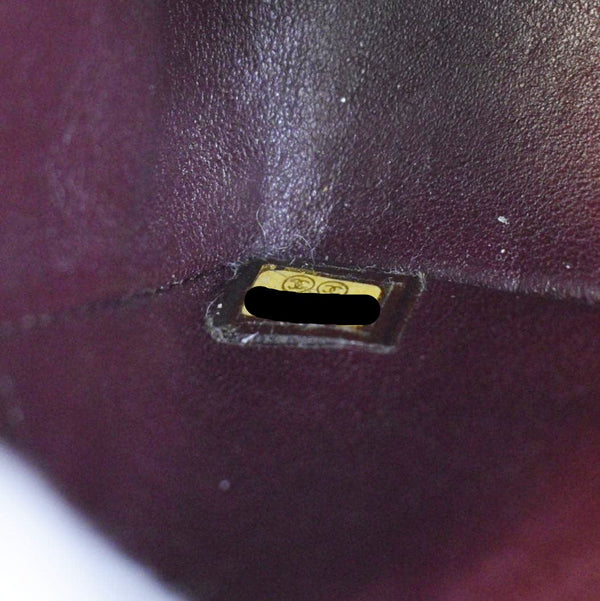 CHANEL Medium Double Flap Lambskin Leather Shoulder Bag Black