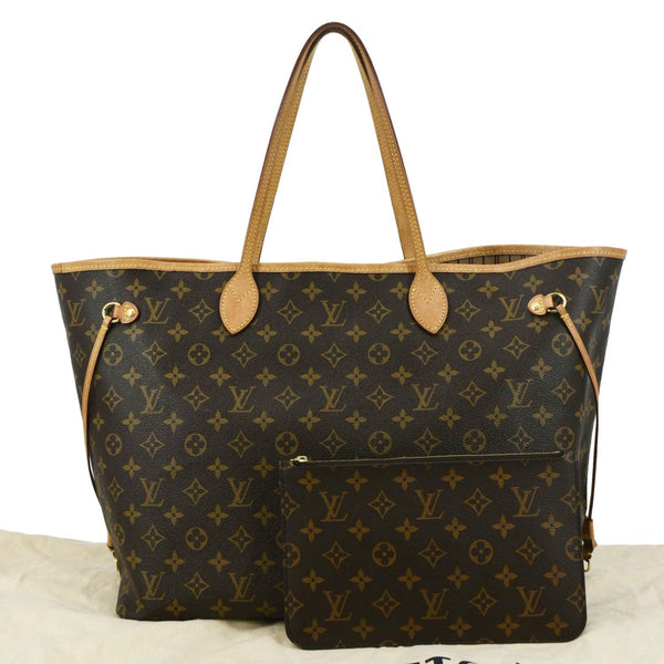 LOUIS VUITTON Neverfull GM Monogram Canvas Tote Bag Brown