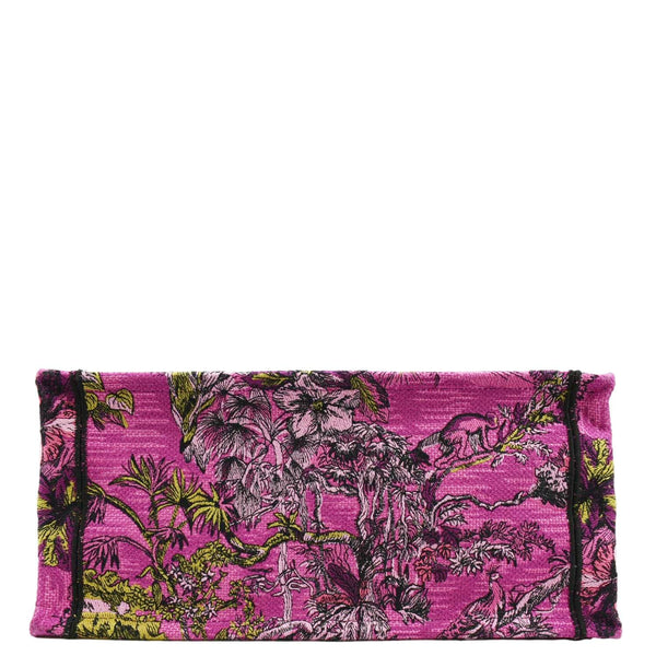 CHRISTIAN DIOR Medium Book Oblique Embroidered Canvas Tote Bag Pink