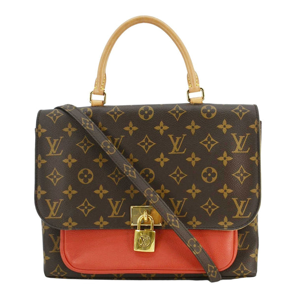 LOUIS VUITTON Marignan Monogram Canvas Shoulder Bag Coquelicot