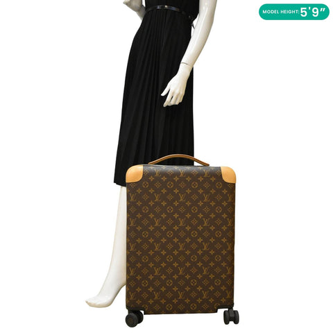LOUIS VUITTON Horizon 55 Monogram Canvas Rolling Suitcase Brown