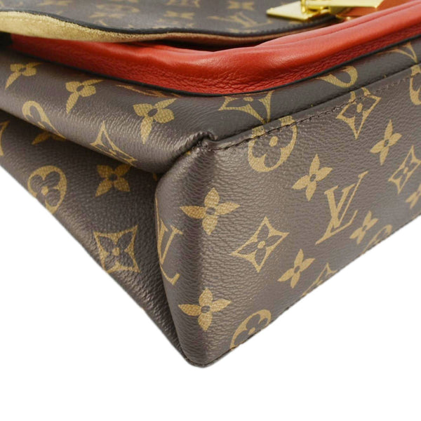 LOUIS VUITTON Marignan Monogram Canvas Shoulder Bag Coquelicot