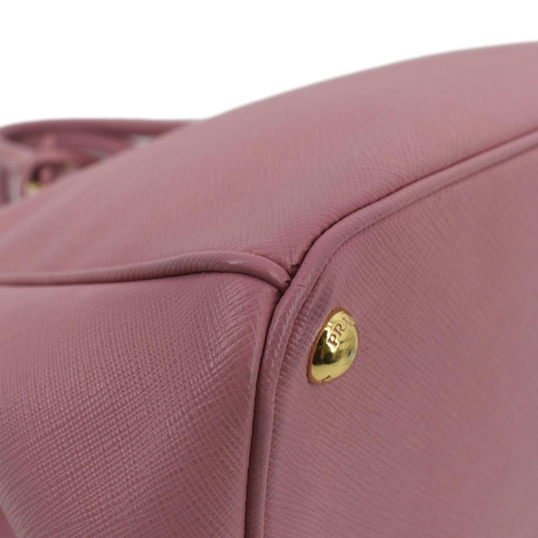 PRADA Galleria Double-Zip Medium Saffiano Leather Tote Bag Pink