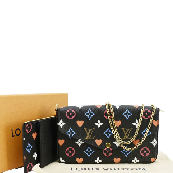 LOUIS VUITTON Pochette Felicie Game On Canvas Crossbody Bag Multicolor