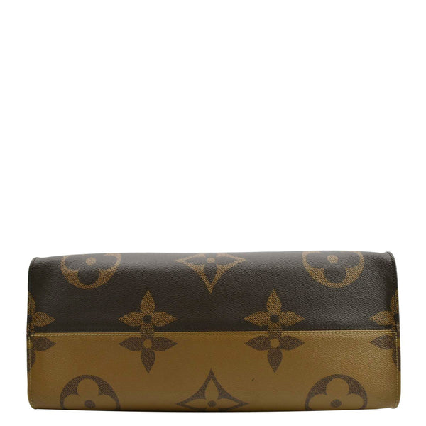LOUIS VUITTON Onthego GM Giant Monogram Canvas Tote Shoulder Bag Brown