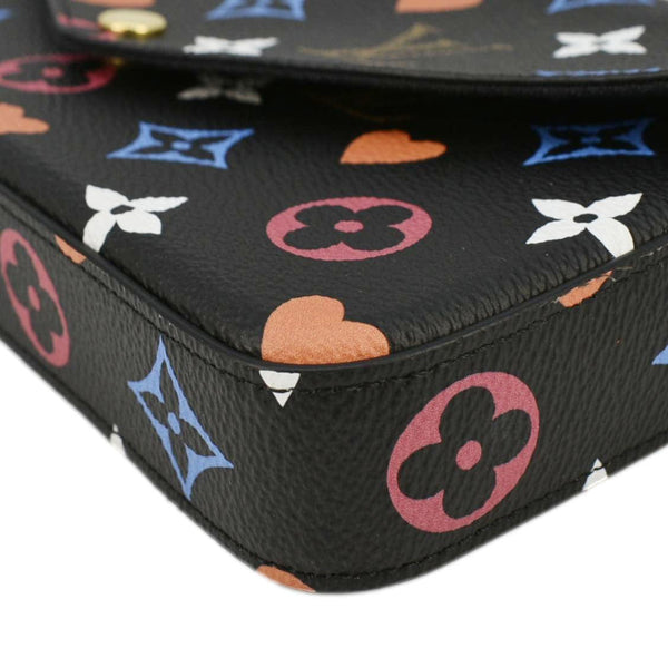 LOUIS VUITTON Pochette Felicie Game On Canvas Crossbody Bag Multicolor