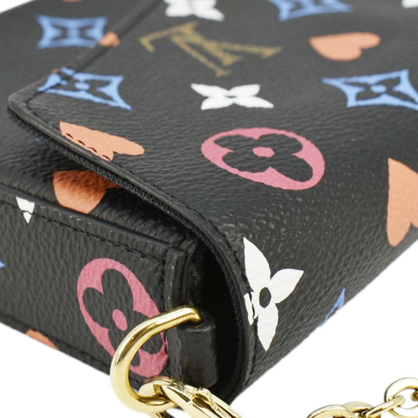 LOUIS VUITTON Pochette Felicie Game On Canvas Crossbody Bag Multicolor