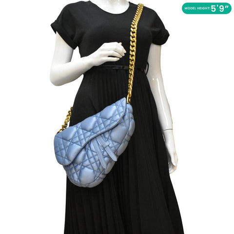 CHRISTIN DIOR x ERL Micro Venice Crossbody Bag Light Blue dummy look