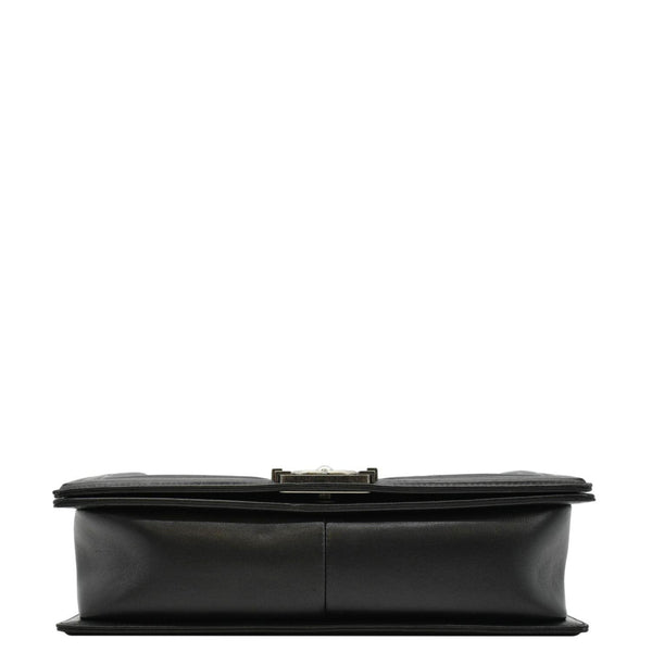 CHANEL Boy Flap Medium Quilted Leather Shoulder Bag Black