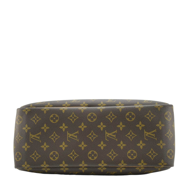 LOUIS VUITTON Deauville Monogram Canvas Satchel Bag Brown