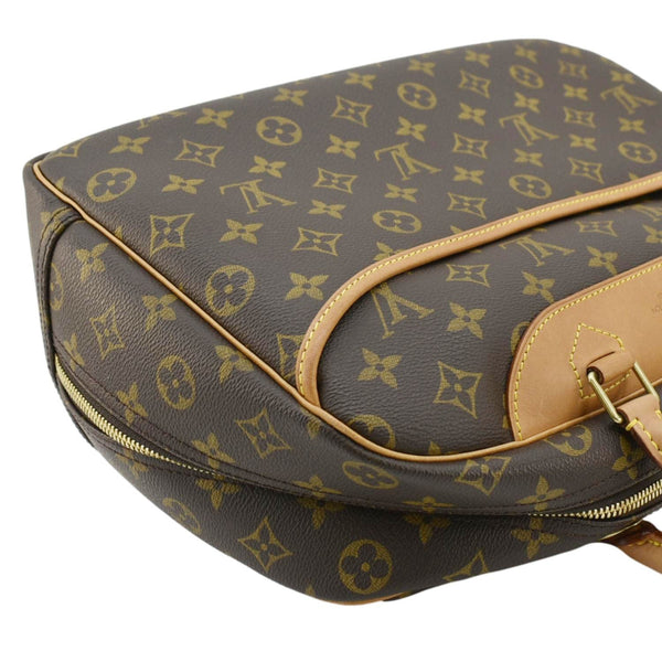 LOUIS VUITTON Deauville Monogram Canvas Satchel Bag Brown