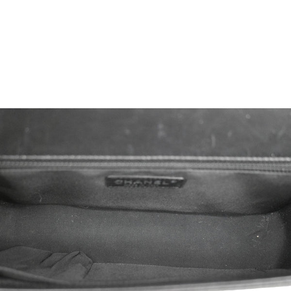 CHANEL Boy Flap Medium Quilted Leather Shoulder Bag Black