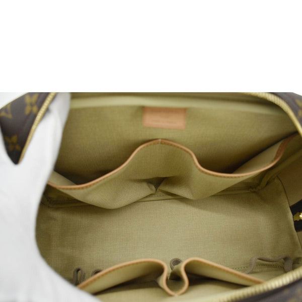 LOUIS VUITTON Deauville Monogram Canvas Satchel Bag Brown