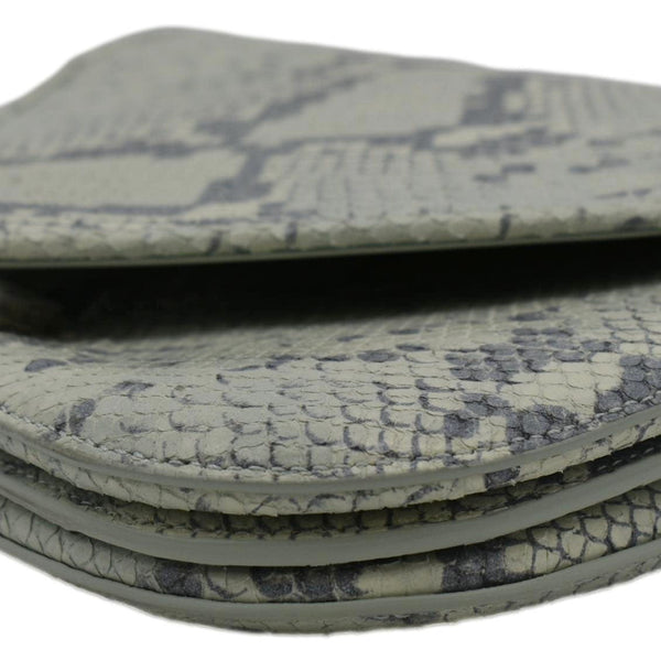 BOTTEGA VENETA Mount Envelope Python Leather Crossbody Bag Light Green