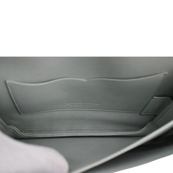 BOTTEGA VENETA Mount Envelope Python Leather Crossbody Bag Light Green