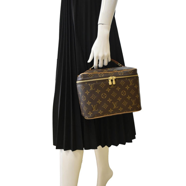 LOUIS VUITTON Nice BB Toiletry Monogram Canvas Vanity Case Brown