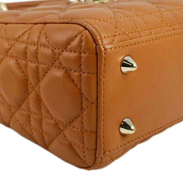 CHRISTIAN DIOR My ABCDior Small Cannage Leather Shoulder Bag Orange