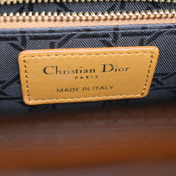 CHRISTIAN DIOR My ABCDior Small Cannage Leather Shoulder Bag Orange