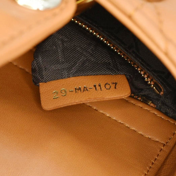 CHRISTIAN DIOR My ABCDior Small Cannage Leather Shoulder Bag Orange