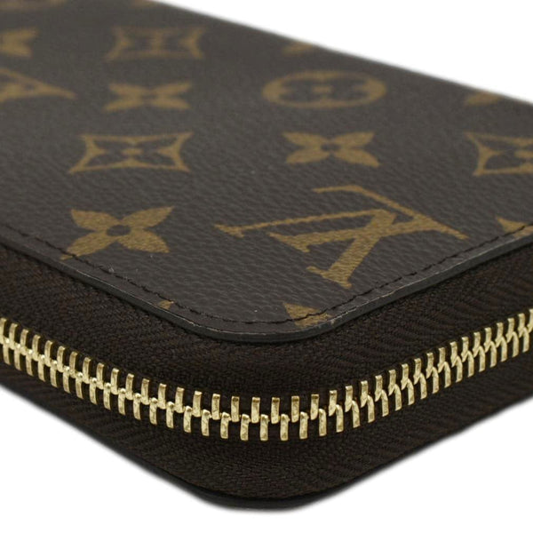 LOUIS VUITTON Zip Around Monogram Canvas Wallet Rose Ballerine