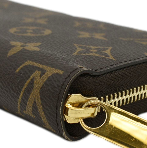 LOUIS VUITTON Zip Around Monogram Canvas Wallet Rose Ballerine